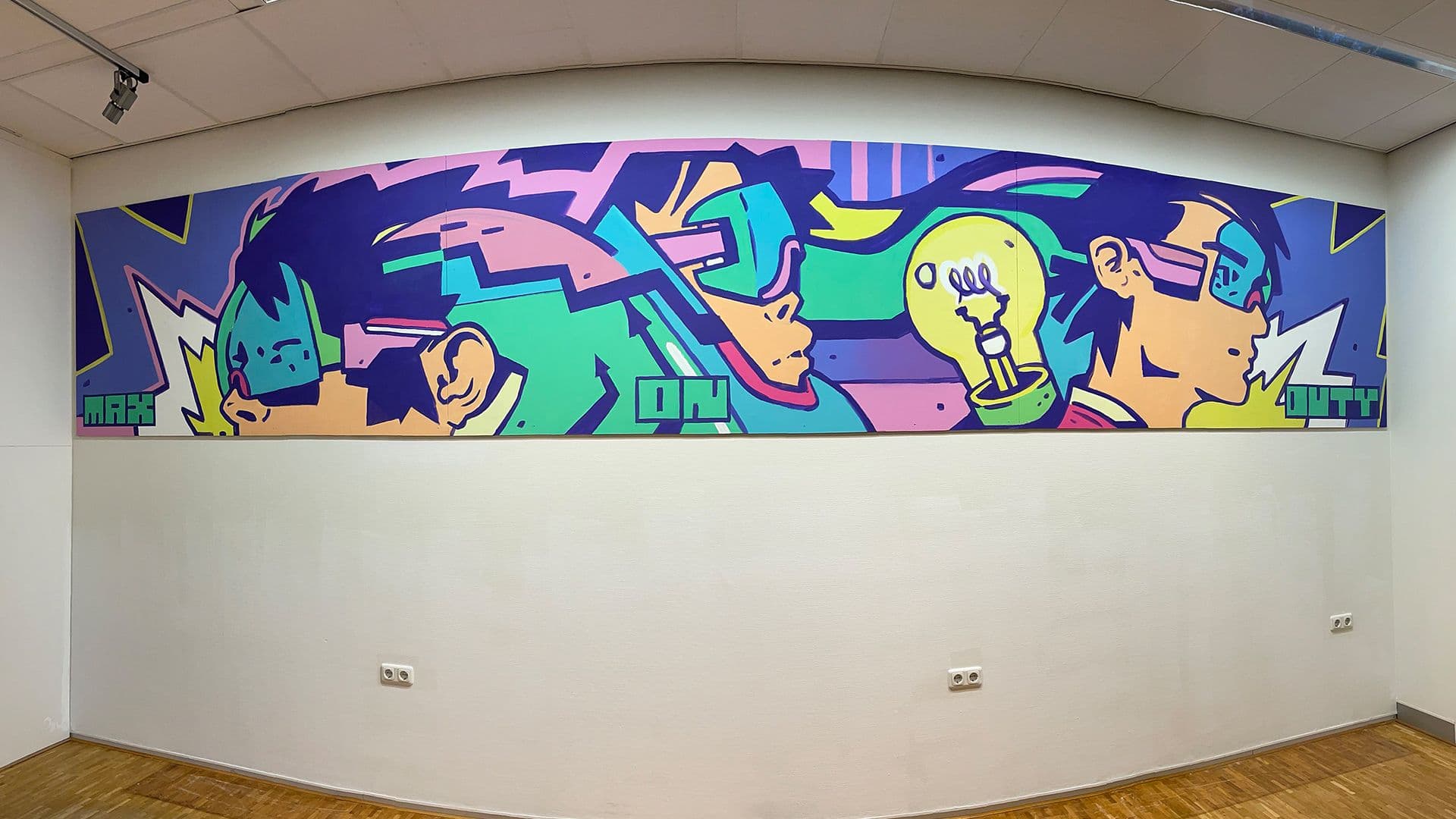 An interior mural created for the Entrepreneurship Department at NHL Stenden. Observing the students, I noticed they were constantly engaging in solution-oriented discussions and brainstorming together. This mural was entirely inspired by that collaborative spirit.